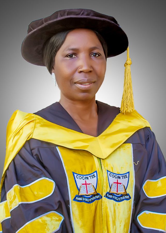 Portrait of Mrs. Gwam Comfort Cletus, Academic Dean of COCIN Theological Education by Extension