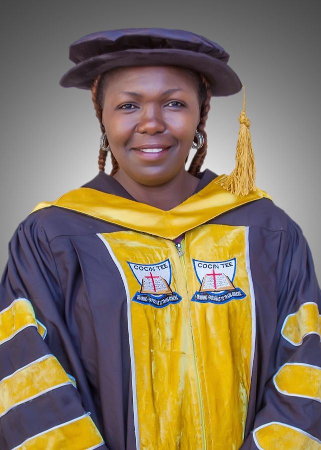Portrait of Mrs. Dorkur Nancher Philip, Registrar of COCIN Theological Education by Extension